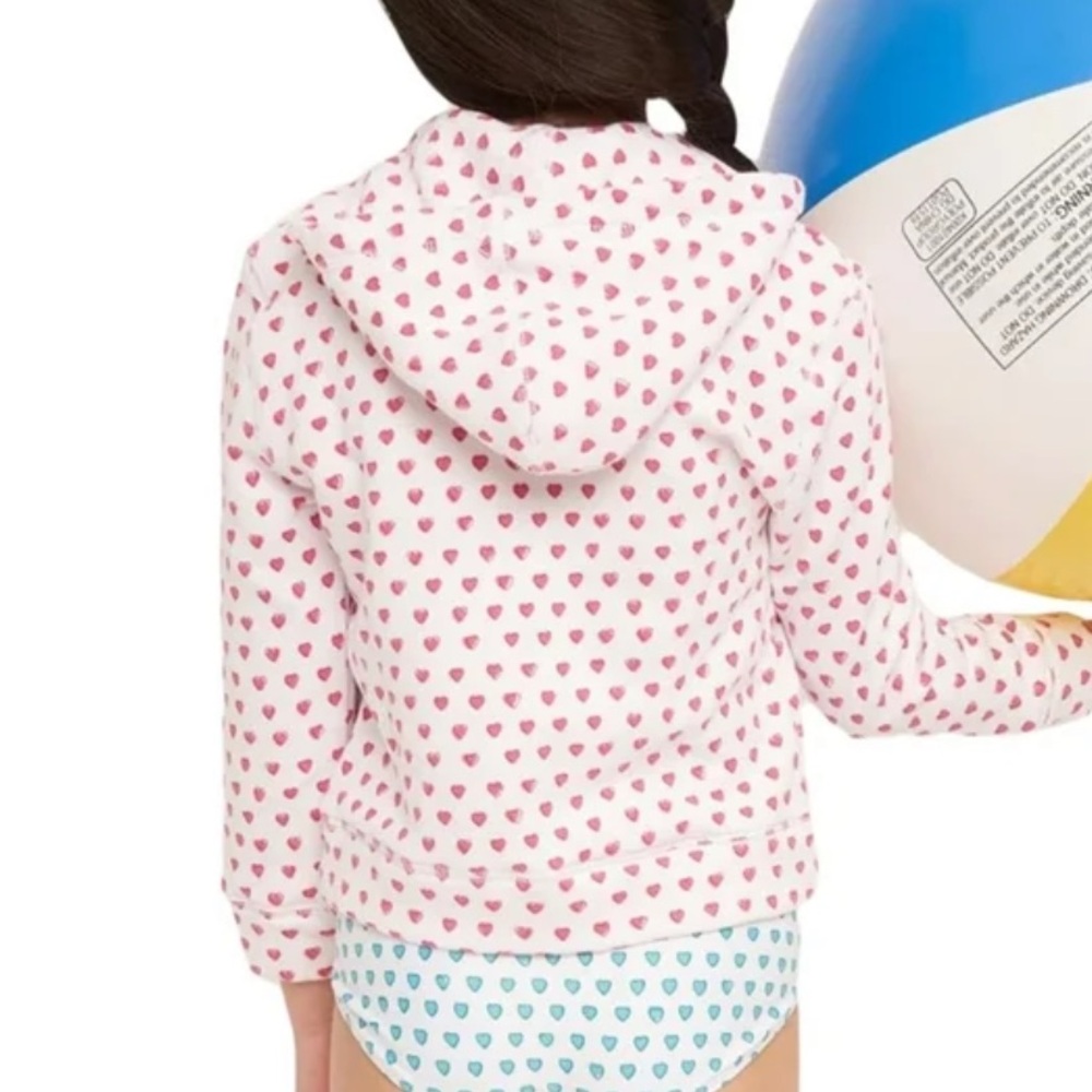 RARE! Roller Rabbit Harley Hearts Hoodie RED XS